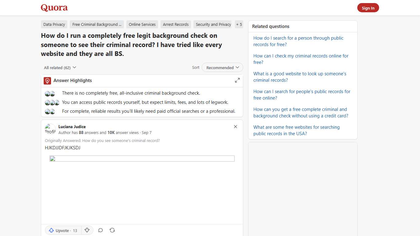 How to run a completely free legit background check on someone to see their criminal record - Quora